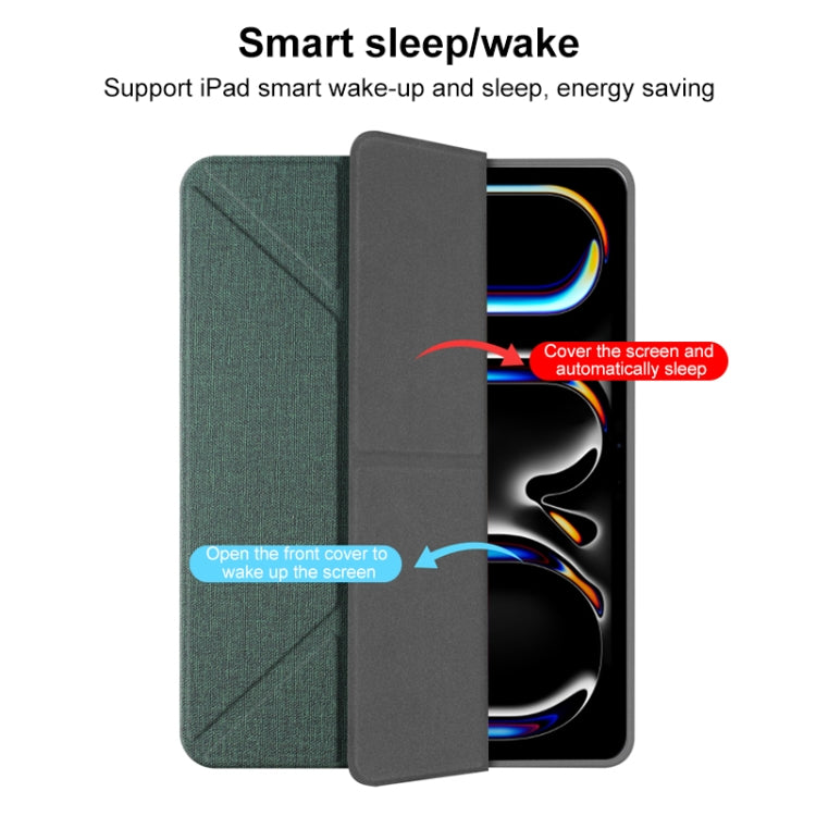 For iPad Pro 13 2025 / 2024 Mutural Multi-fold Smart Leather Tablet Case(Blue) by Mutural