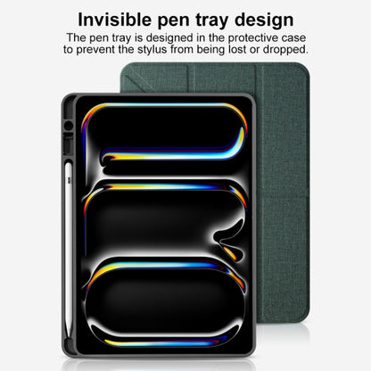 For iPad Air 13 2025 / 2024 Mutural Multi-fold Smart Leather Tablet Case(Blue) by Mutural