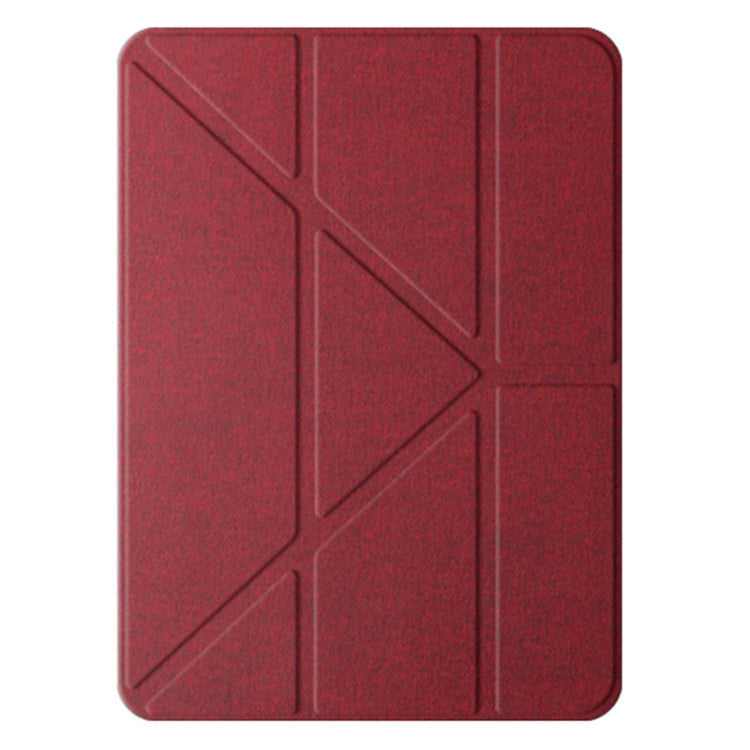 For iPad Air 11 2025 / 2024 Mutural Multi-fold Smart Leather Tablet Case(Red) by Mutural
