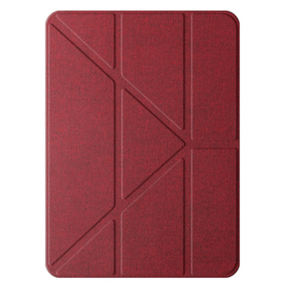 For iPad Air 11 2025 / 2024 Mutural Multi-fold Smart Leather Tablet Case(Red) by Mutural