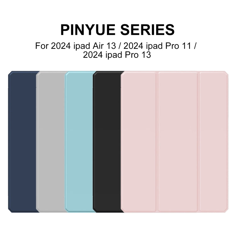 For iPad Pro 13 2025 / 2024 Mutural Pinyue Series Smart Leather Tablet Case(Black) by Mutural