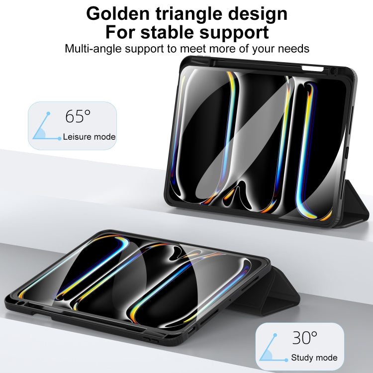 For iPad Pro 11 2025 / 2024 Mutural Pinyue Series Smart Leather Tablet Case(Grey) by Mutural