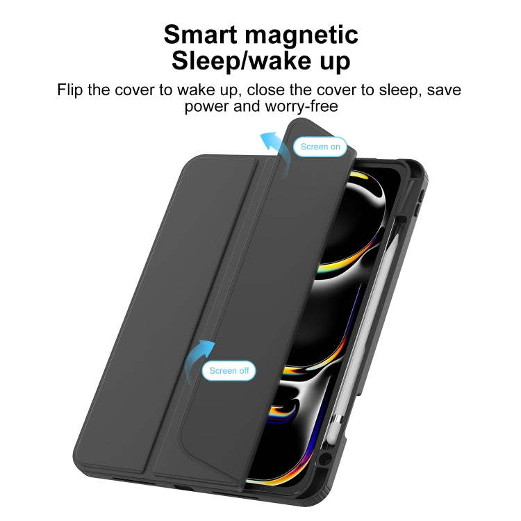 For iPad Air 13 2025 / 2024 Mutural Pinyue Series Smart Leather Tablet Case(Grey) by Mutural