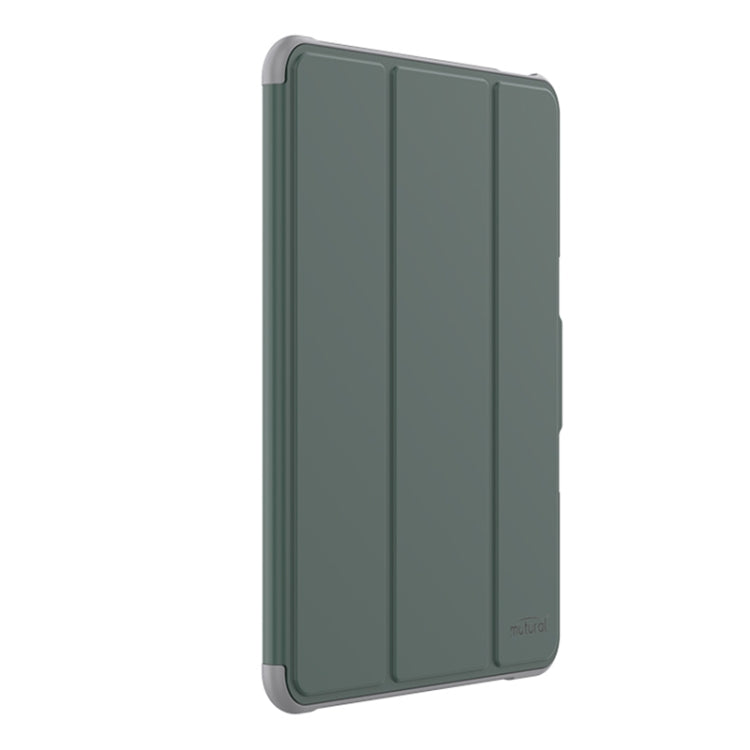 For iPad Pro 13 2025 / 2024 Mutural PC Hybrid TPU Leather Smart Tablet Case(Dark Green) by Mutural