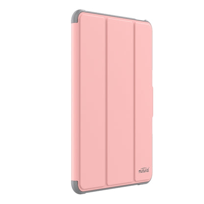 For iPad Pro 13 2025 / 2024 Mutural PC Hybrid TPU Leather Smart Tablet Case(Pink) by Mutural