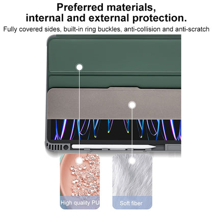 For iPad Air 13 2025 / 2024 Mutural PC Hybrid TPU Leather Smart Tablet Case(Pink) by Mutural