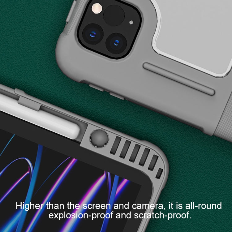 For iPad Pro 13 2025 / 2024 Mutural PC Hybrid TPU Leather Smart Tablet Case(Black) by Mutural