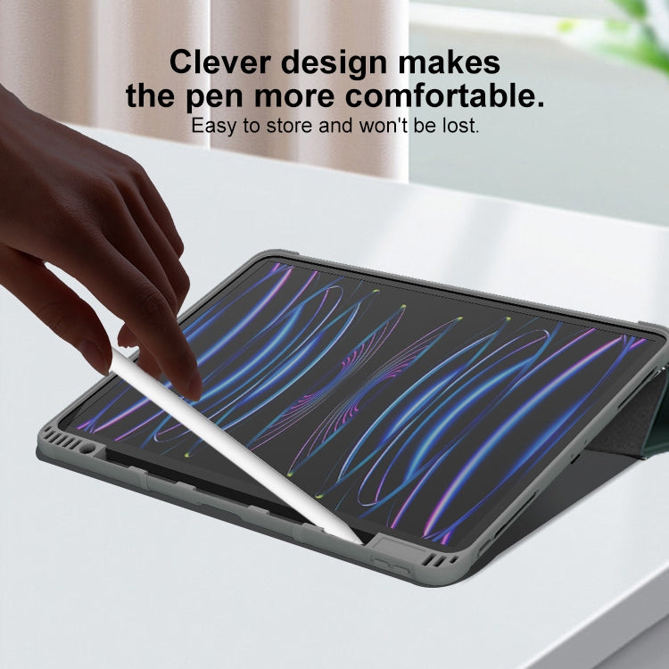 For iPad Air 13 2025 / 2024 Mutural PC Hybrid TPU Leather Smart Tablet Case(Black) by Mutural