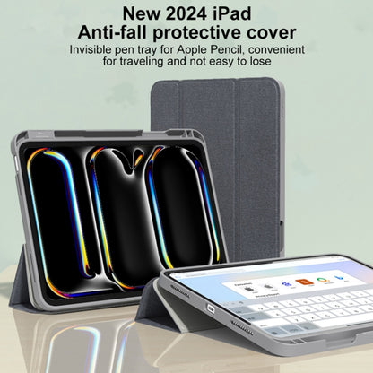 For iPad Air 13 2025 / 2024 Mutural YASHI Series Tablet Leather Smart Case(Blue) by Mutural