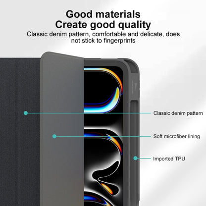 For iPad Pro 13 2025 / 2024 Mutural YASHI Series Tablet Leather Smart Case(Green) by Mutural