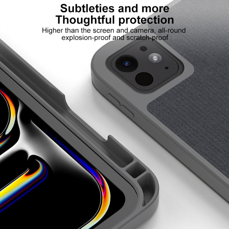 For iPad Air 11 2025 / 2024 Mutural YASHI Series Tablet Leather Smart Case(Black) by Mutural