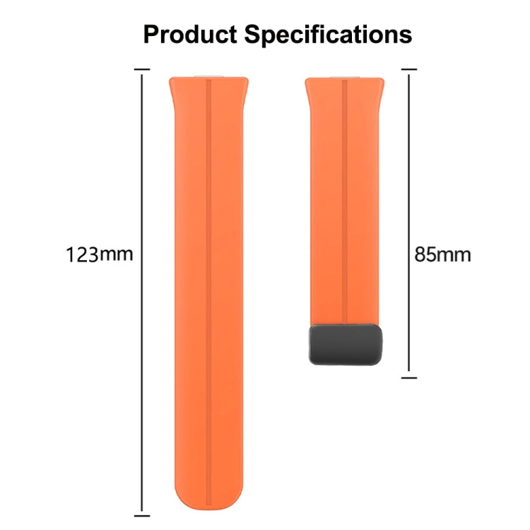 For Huawei Watch Fit3 Magnetic Folding Black Buckle Silicone Watch Band(White) by bashfashion