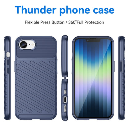 For iPhone 16e Thunderbolt Shockproof Soft TPU Phone Case(Blue) by bashfashion
