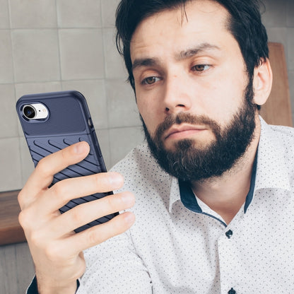 For iPhone 16e Thunderbolt Shockproof Soft TPU Phone Case(Blue) by bashfashion