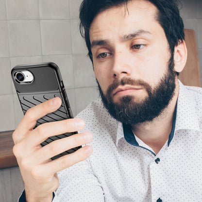 For iPhone 16e Thunderbolt Shockproof Soft TPU Phone Case(Black) by bashfashion