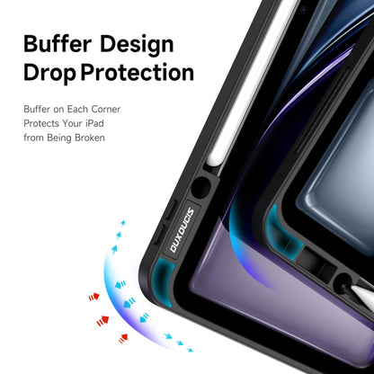 For iPad Air 13 2024 / 2025 DUX DUCIS Magi Series Smart Leather Tablet Case(Black) by DUX DUCIS