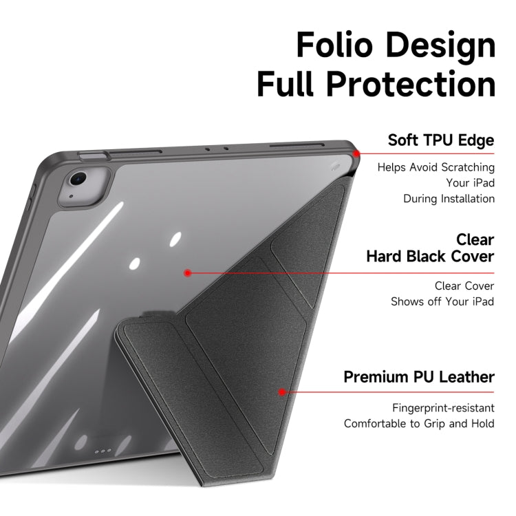 For iPad Air 13 2024 / 2025 DUX DUCIS Magi Series Smart Leather Tablet Case(Grey) by DUX DUCIS