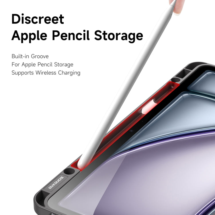 For iPad Air 13 2024 / 2025 DUX DUCIS Magi Series Smart Leather Tablet Case(Grey) by DUX DUCIS