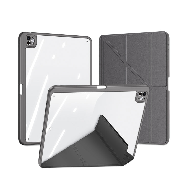 For iPad Pro 11 2025 / 2024 DUX DUCIS Magi Series Smart Leather Tablet Case(Grey) by DUX DUCIS