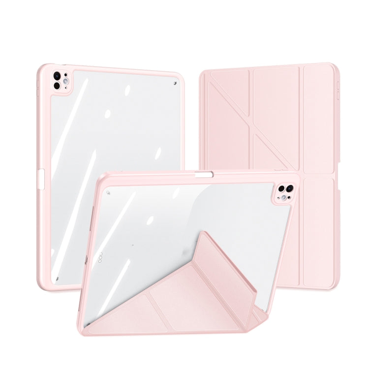 For iPad Pro 11 2025 / 2024 DUX DUCIS Magi Series Smart Leather Tablet Case(Pink) by DUX DUCIS