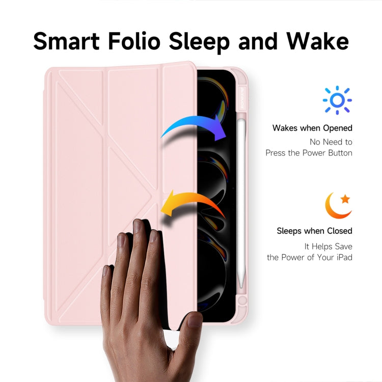 For iPad Pro 11 2025 / 2024 DUX DUCIS Magi Series Smart Leather Tablet Case(Pink) by DUX DUCIS