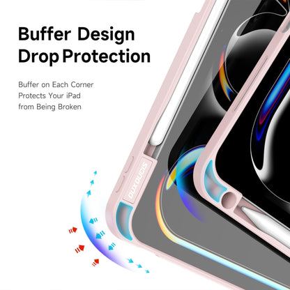 For iPad Pro 11 2025 / 2024 DUX DUCIS Magi Series Smart Leather Tablet Case(Pink) by DUX DUCIS