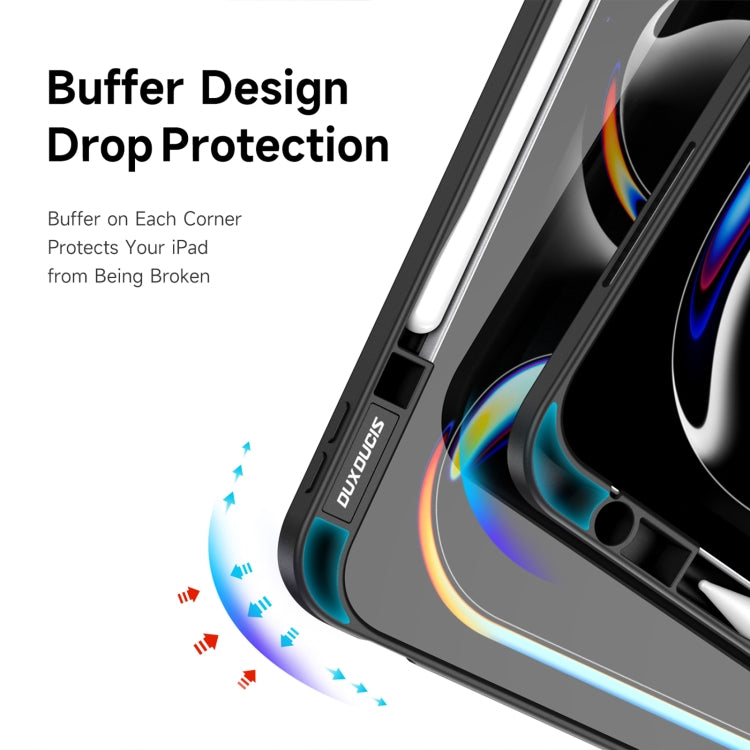 For iPad Pro 13 2025 / 2024 DUX DUCIS Magi Series Smart Leather Tablet Case(Black) by DUX DUCIS