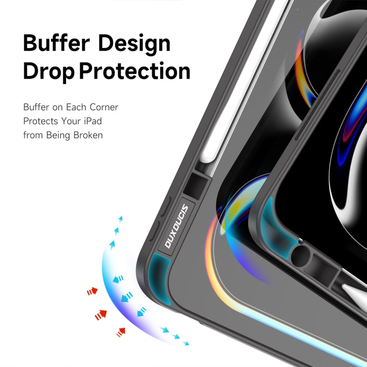 For iPad Pro 13 2025 / 2024 DUX DUCIS Magi Series Smart Leather Tablet Case(Grey) by DUX DUCIS