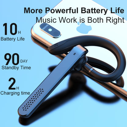 890 Ear-mounted ENC Noise Reduction Wireless Bluetooth Earphone(Silver) by bashfashion