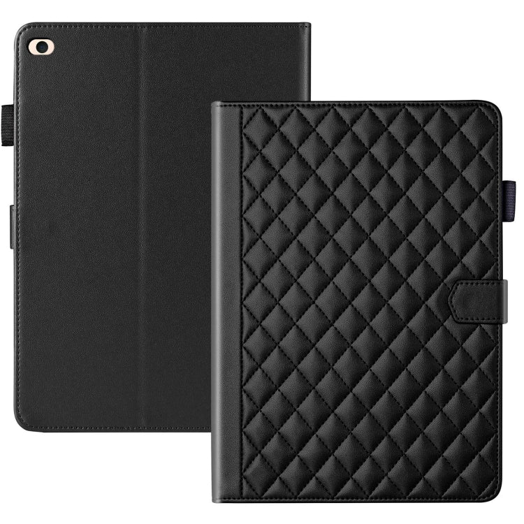 For iPad mini 5 / mini 4 / mini 3 Rhombus Lattice Leather Smart Tablet Case(Black) by bashfashion