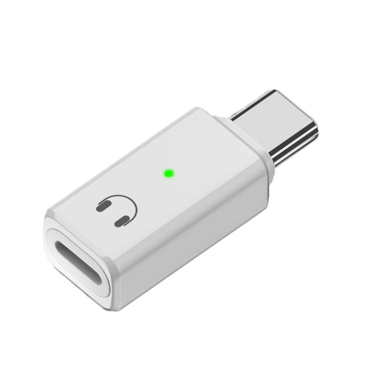 8 Pin Female to Type-C Male Adapter Hi-Fi Audio Sound Card Connector(White) by bashfashion