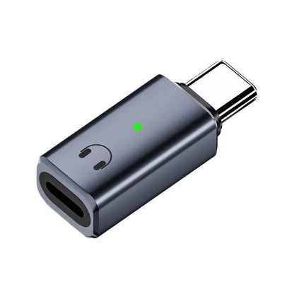 8 Pin Female to Type-C Male Adapter Hi-Fi Audio Sound Card Connector(Grey) by bashfashion