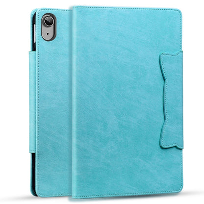 For iPad 2025 / 2022 Cat Buckle Leather Smart Tablet Case(Sky Blue) by bashfashion