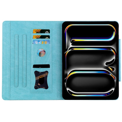 For iPad 2025 / 2022 Cat Buckle Leather Smart Tablet Case(Sky Blue) by bashfashion