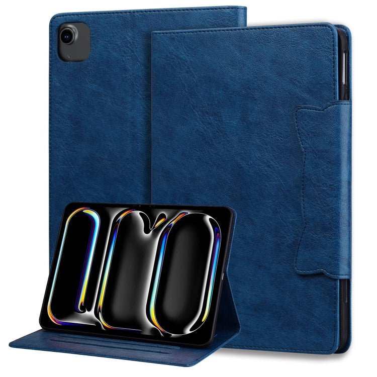 For iPad Pro 12.9 2022 / 2021 / 2020 / 2018 Cat Buckle Leather Smart Tablet Case(Royal Blue) by bashfashion