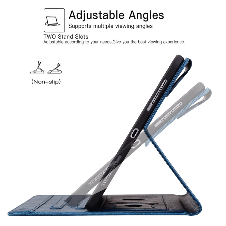 For iPad Pro 12.9 2022 / 2021 / 2020 / 2018 Cat Buckle Leather Smart Tablet Case(Royal Blue) by bashfashion