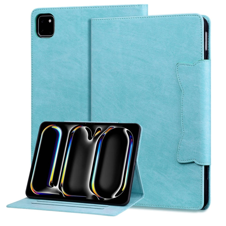 For iPad Pro 11 2025 / 2024 Cat Buckle Leather Smart Tablet Case(Sky Blue) by bashfashion
