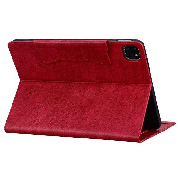 For iPad Pro 13 2025 / 2024 Cat Buckle Leather Smart Tablet Case(Red) by bashfashion