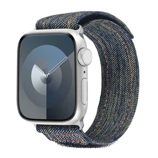 For Apple Watch Series 4 40mm Cowboy Nylon Hook and Loop Fastener Watch Band(Yellow) by bashfashion