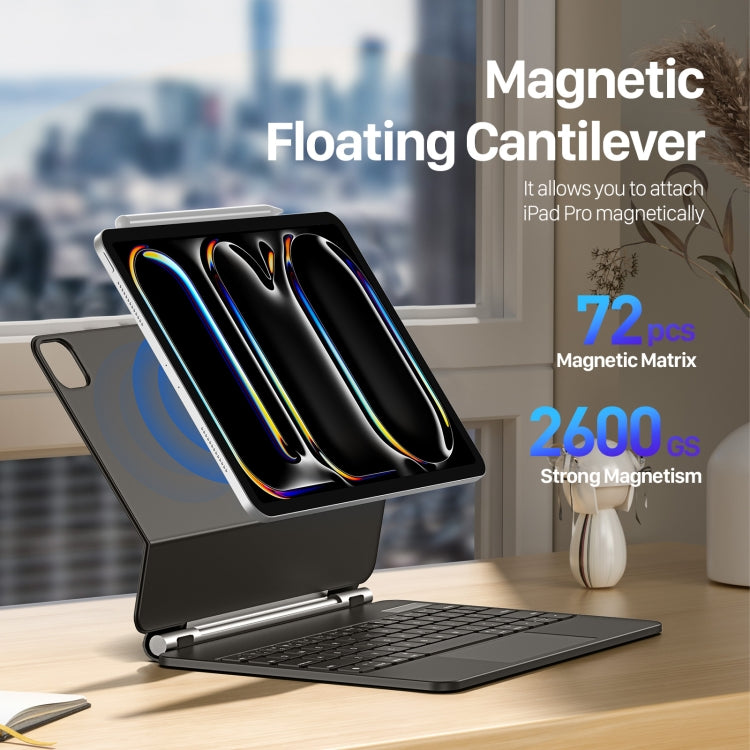 DUX DUCIS MK Series Floating Magnetic Keyboard Tablet Leather Case For iPad Pro 11 2024(Black) by DUX DUCIS