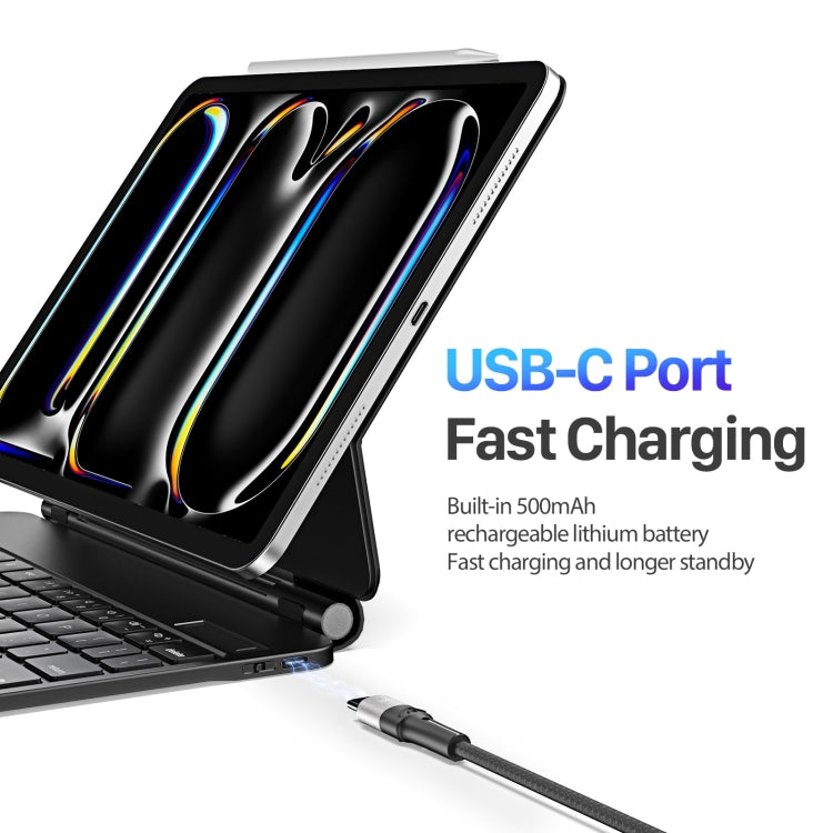 DUX DUCIS MK Series Floating Magnetic Keyboard Tablet Leather Case For iPad Pro 11 2024(Black) by DUX DUCIS