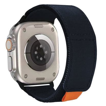 For Apple Watch Ultra 49mm Loop Woven Nylon Watch Band(Midnight) by bashfashion