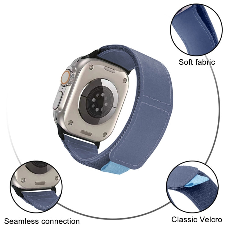 For Apple Watch Ultra 49mm Loop Woven Nylon Watch Band(Dark Blue) by bashfashion