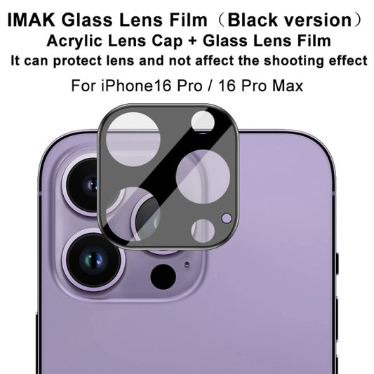 For iPhone 16 Pro / 16 Pro Max imak High Definition Integrated Glass Lens Film Black Version by imak