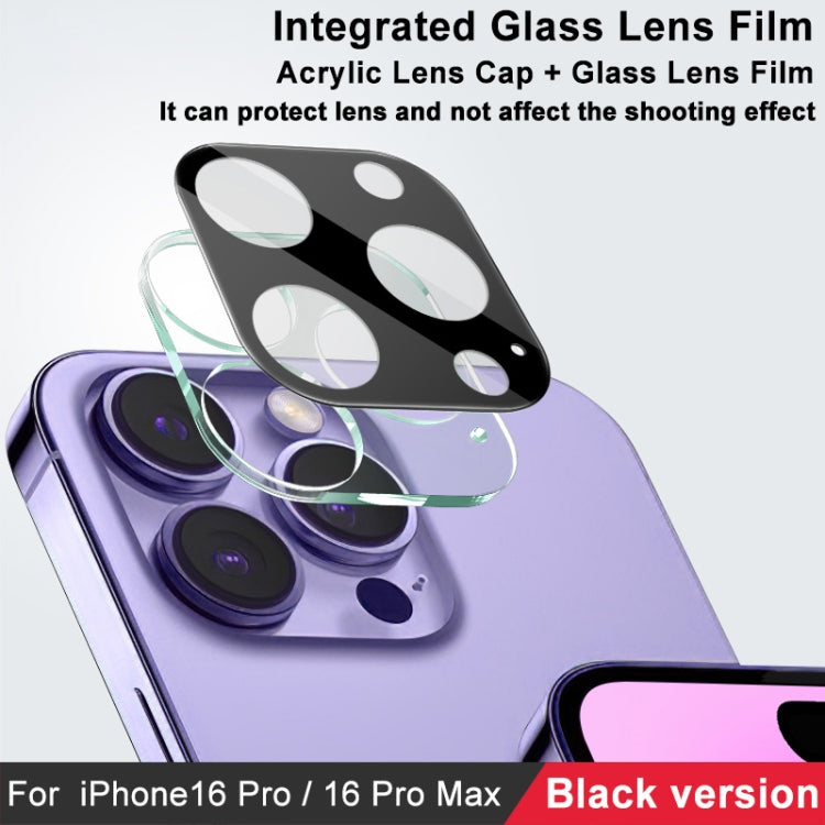 For iPhone 16 Pro / 16 Pro Max imak High Definition Integrated Glass Lens Film Black Version by imak