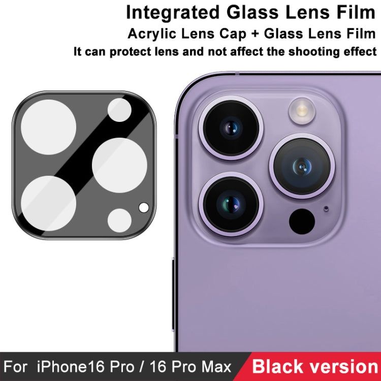 For iPhone 16 Pro / 16 Pro Max imak High Definition Integrated Glass Lens Film Black Version by imak
