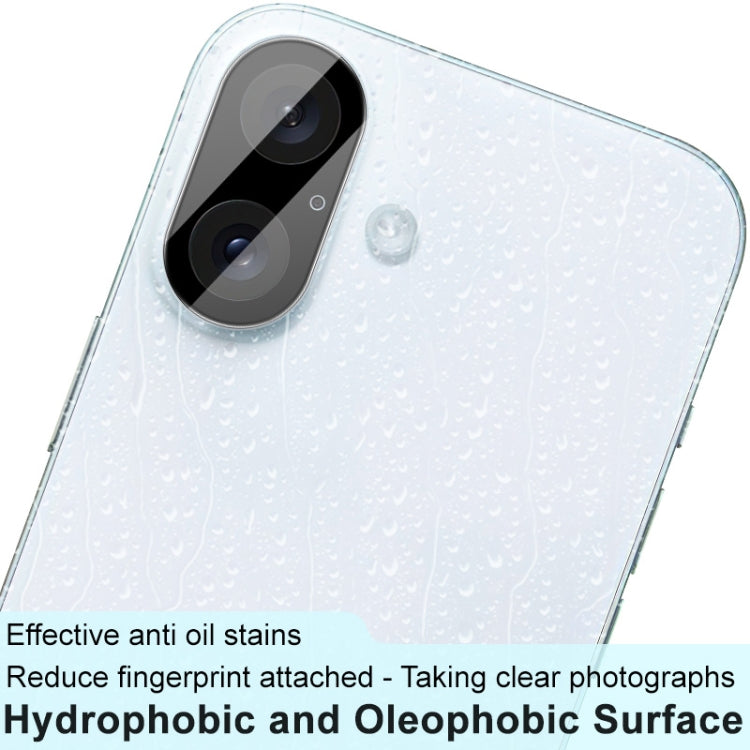 For iPhone 16 / 16 Plus imak High Definition Integrated Glass Lens Film Black Version by imak