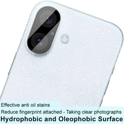 For iPhone 16 / 16 Plus imak High Definition Integrated Glass Lens Film Black Version by imak