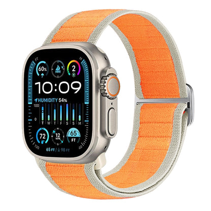 For Apple Watch Ultra 49mm Nylon Elastic Buckle Watch Band(Orange) by bashfashion