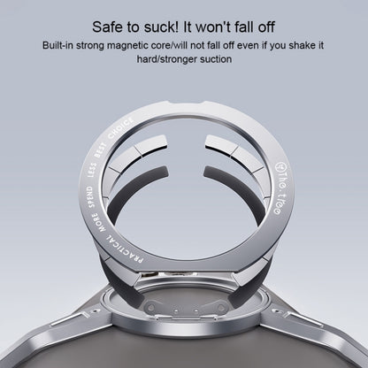 For iPhone 16 Aluminum Alloy Frameless 360-Degree Rotating Phone Case(Silver) by bashfashion